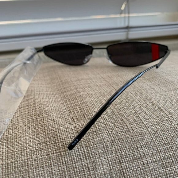 Sunglasses cat eye shape Women metal small cat eye designer red striped - Picture 6 of 8